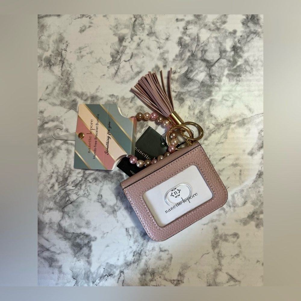 Nanette Lepore Blush Pink Keychain Wallet with Tassel - Picture 2 of 3